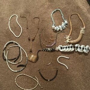 Assorted chockers, bracelets, and necklaces